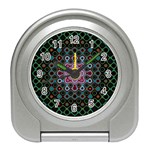 Digital Art Background Colors Travel Alarm Clock Front