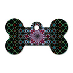 Digital Art Background Colors Dog Tag Bone (One Side)