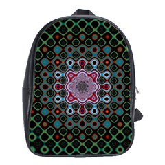 Digital Art Background Colors School Bag (Large)