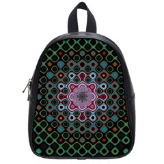 Digital Art Background Colors School Bag (Small)