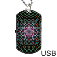 Digital Art Background Colors Dog Tag USB Flash (Two Sides)