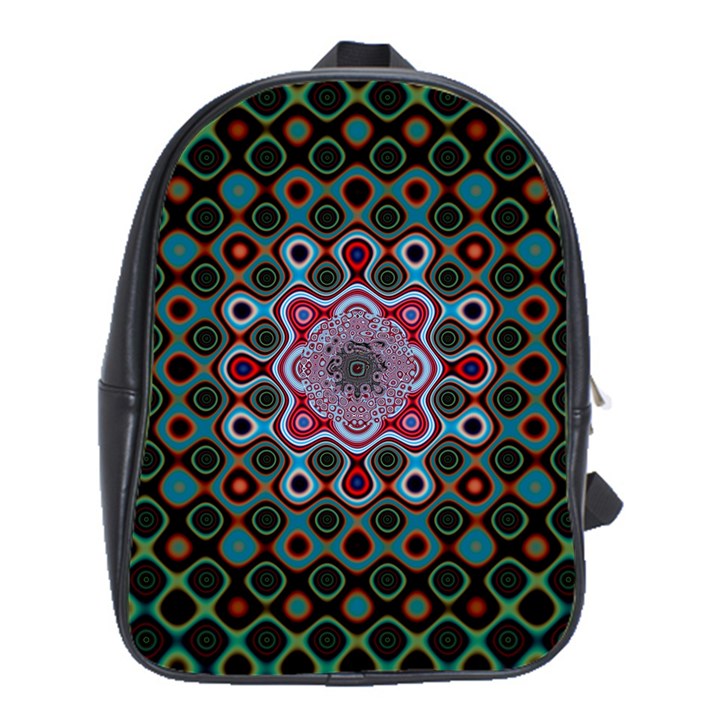 Digital Art Background Colors School Bag (XL)