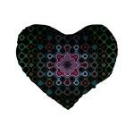 Digital Art Background Colors Standard 16  Premium Flano Heart Shape Cushions Front