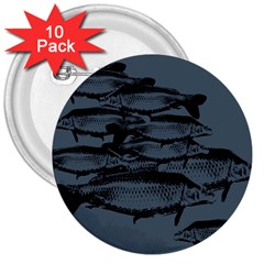 Carp Fish 3  Buttons (10 Pack)  by kunstklamotte023