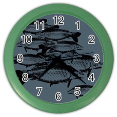 Carp Fish Color Wall Clock by kunstklamotte023