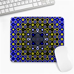 Digital Art Background Yellow Blue Large Mousepads by Sapixe