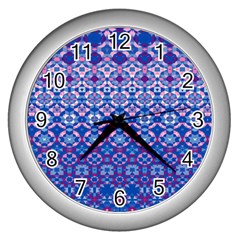 Digital Art Art Artwork Abstract Wall Clock (silver) by Sapixe