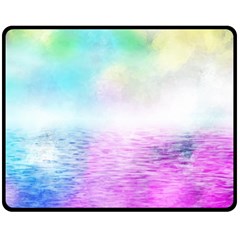 Background Art Abstract Watercolor Double Sided Fleece Blanket (medium)  by Sapixe