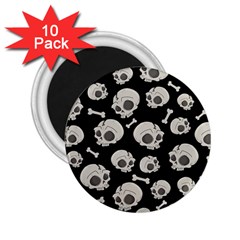 Halloween Skull Pattern 2 25  Magnets (10 Pack)  by Valentinaart