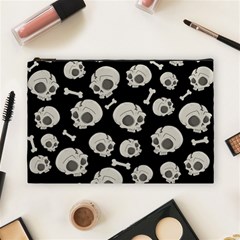 Halloween Skull Pattern Cosmetic Bag (large) by Valentinaart