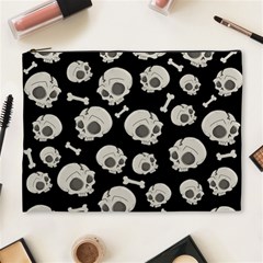 Halloween Skull Pattern Cosmetic Bag (xl) by Valentinaart