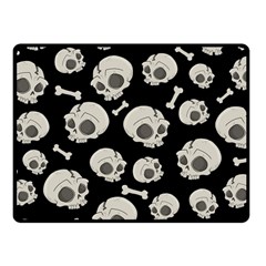 Halloween Skull Pattern Fleece Blanket (small) by Valentinaart