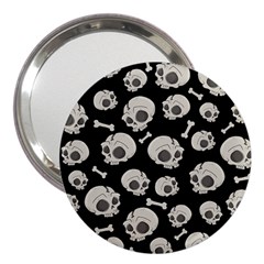 Halloween Skull Pattern 3  Handbag Mirrors by Valentinaart