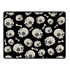 Halloween Skull Pattern Double Sided Fleece Blanket (small)  by Valentinaart