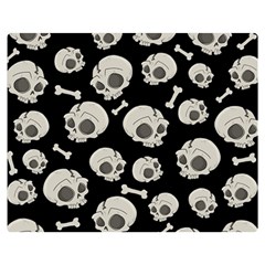 Halloween Skull Pattern Double Sided Flano Blanket (medium)  by Valentinaart