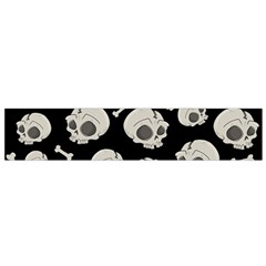 Halloween Skull Pattern Small Flano Scarf by Valentinaart