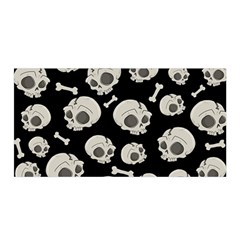 Halloween Skull Pattern Satin Wrap by Valentinaart