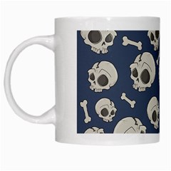 Halloween Skull Pattern White Mugs by Valentinaart