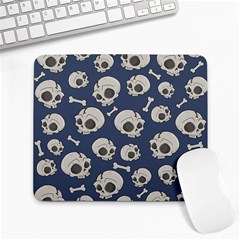 Halloween Skull Pattern Large Mousepads by Valentinaart