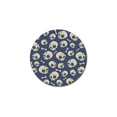 Halloween Skull Pattern Golf Ball Marker by Valentinaart