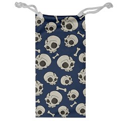 Halloween Skull Pattern Jewelry Bag by Valentinaart