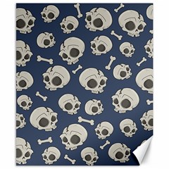 Halloween Skull Pattern Canvas 8  X 10  by Valentinaart