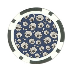 Halloween Skull Pattern Poker Chip Card Guard by Valentinaart