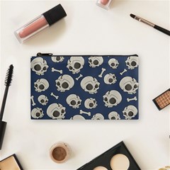 Halloween Skull Pattern Cosmetic Bag (small) by Valentinaart