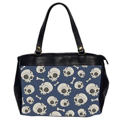 Halloween Skull Pattern Oversize Office Handbag (2 Sides) by Valentinaart