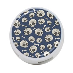 Halloween Skull Pattern 4-port Usb Hub (one Side) by Valentinaart