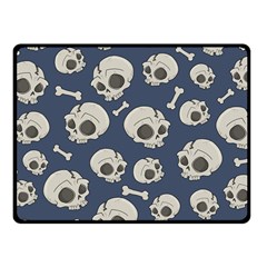 Halloween Skull Pattern Fleece Blanket (small) by Valentinaart