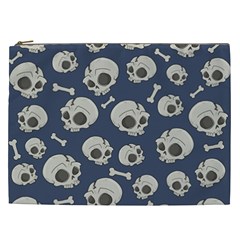 Halloween Skull Pattern Cosmetic Bag (xxl) by Valentinaart