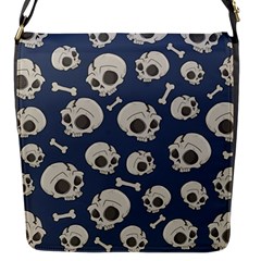 Halloween Skull Pattern Flap Closure Messenger Bag (s) by Valentinaart