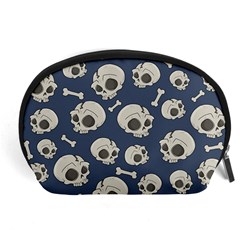 Halloween Skull Pattern Accessory Pouch (large) by Valentinaart