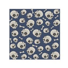 Halloween Skull Pattern Small Satin Scarf (square)