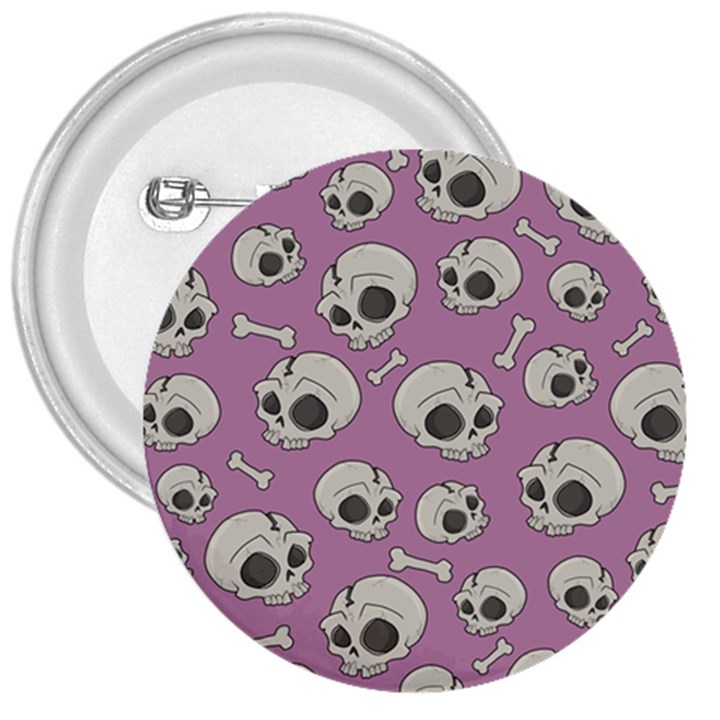 Halloween skull pattern 3  Buttons