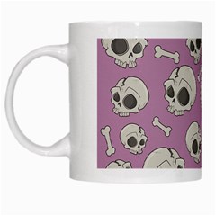 Halloween Skull Pattern White Mugs by Valentinaart