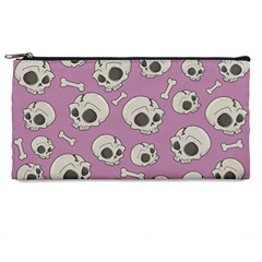 Halloween Skull Pattern Pencil Cases by Valentinaart