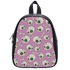 Halloween Skull Pattern School Bag (small) by Valentinaart