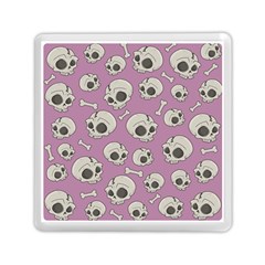 Halloween Skull Pattern Memory Card Reader (square) by Valentinaart