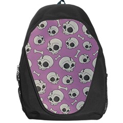 Halloween Skull Pattern Backpack Bag by Valentinaart