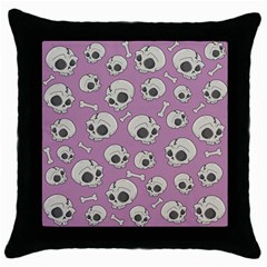 Halloween Skull Pattern Throw Pillow Case (black)