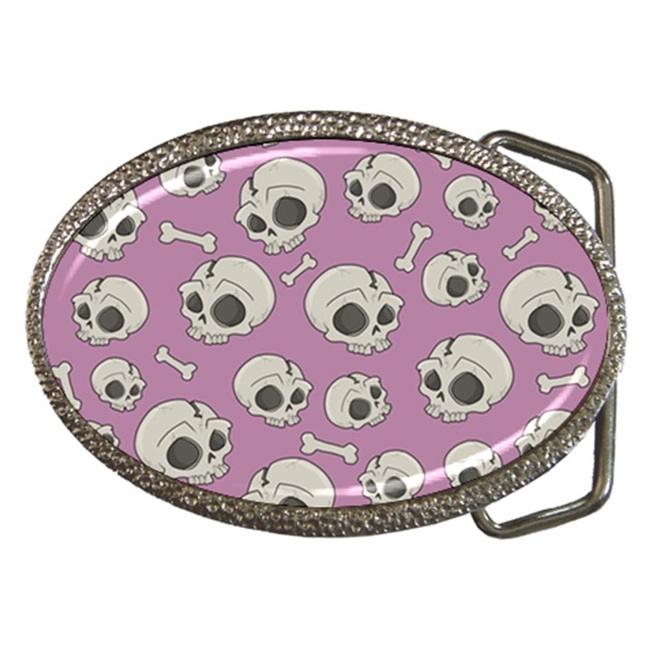 Halloween skull pattern Belt Buckles