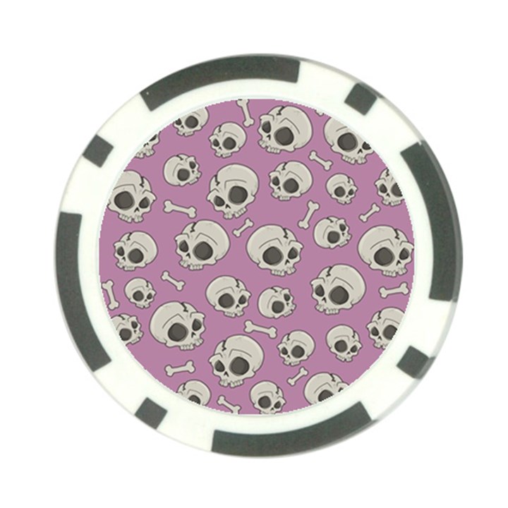 Halloween skull pattern Poker Chip Card Guard