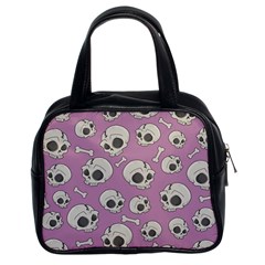 Halloween Skull Pattern Classic Handbag (two Sides) by Valentinaart