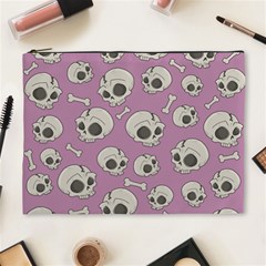 Halloween Skull Pattern Cosmetic Bag (xl) by Valentinaart