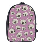 Halloween skull pattern School Bag (Large) Front