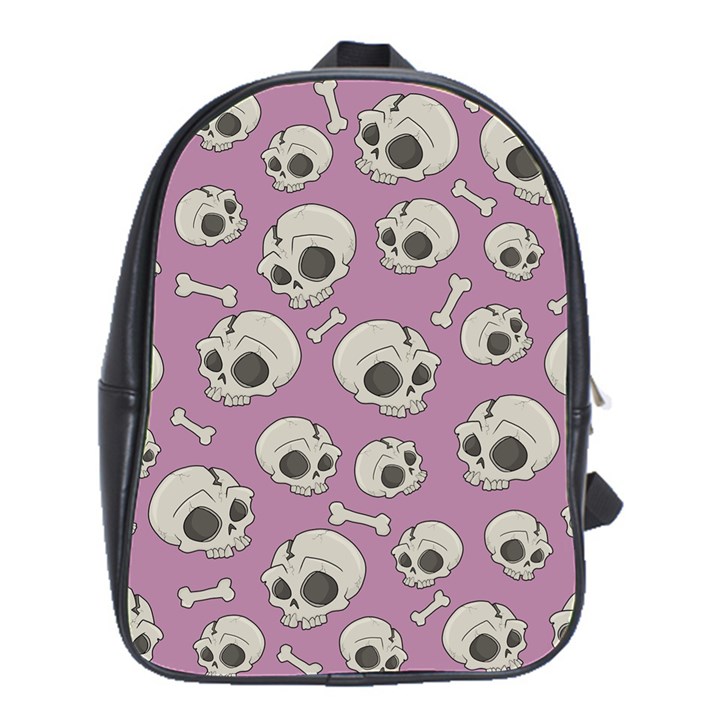 Halloween skull pattern School Bag (Large)