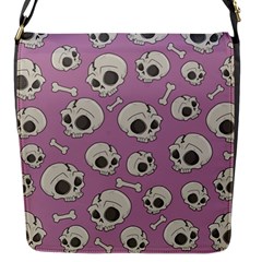 Halloween Skull Pattern Flap Closure Messenger Bag (s) by Valentinaart