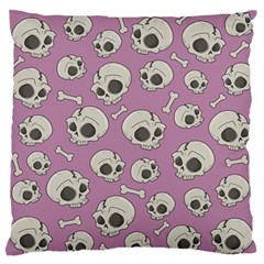 Halloween Skull Pattern Standard Flano Cushion Case (one Side) by Valentinaart